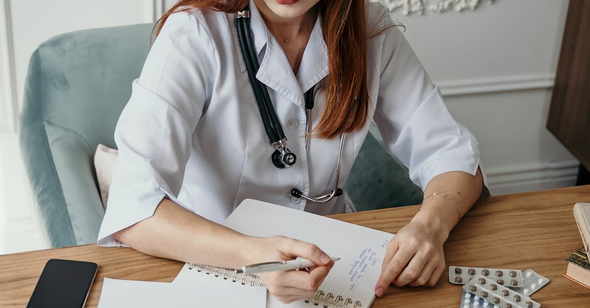 a female doctor is prescribing